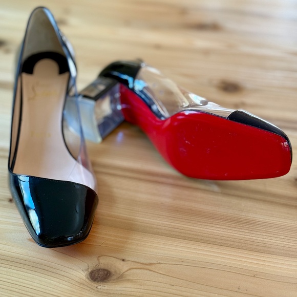 Christian Louboutin Provisore 55 Black Patent PVC Pump | NEW IN BOX | Size 38.5 - Picture 6 of 7